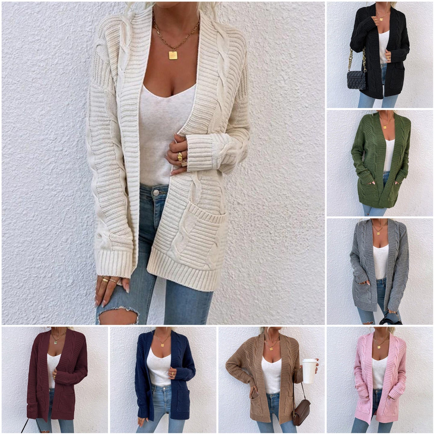 "Milena" Klassische Strickjacke