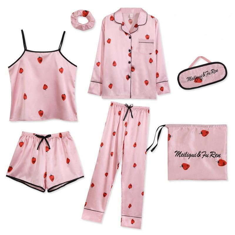 Hochwertiges 7-teiliges Pyjama-Set