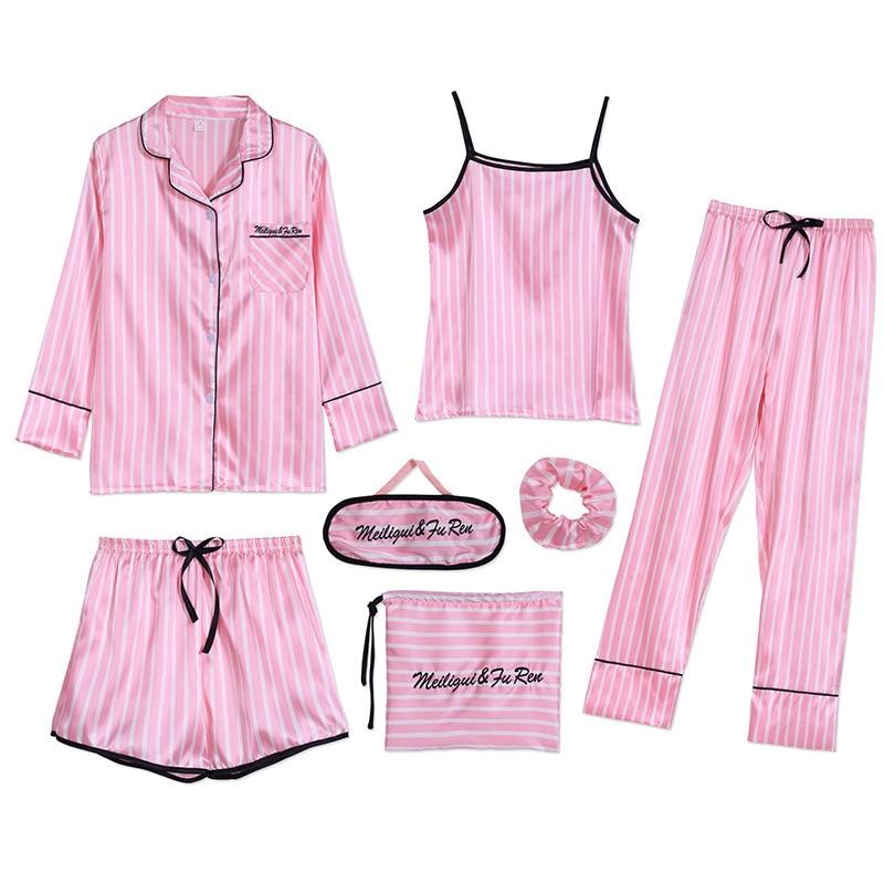 Hochwertiges 7-teiliges Pyjama-Set