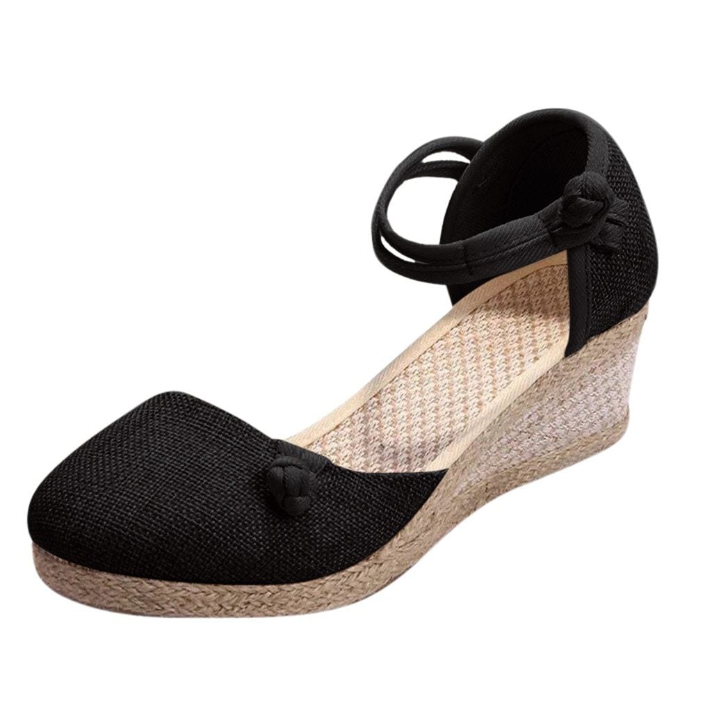 "Dorette" Canvas-Sandalen