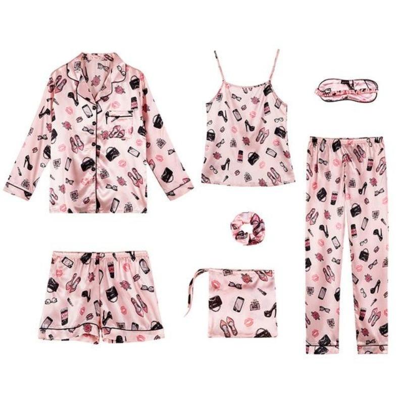 Hochwertiges 7-teiliges Pyjama-Set