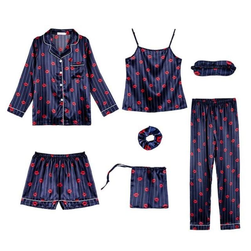 Hochwertiges 7-teiliges Pyjama-Set