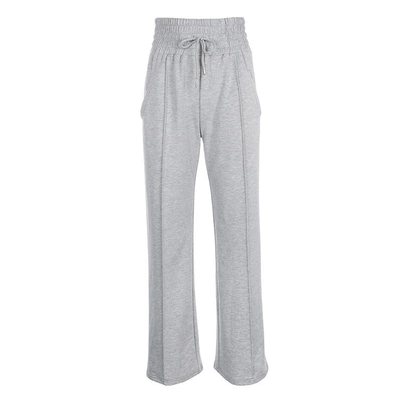 Elastische Sweatpants mit hoher Taille