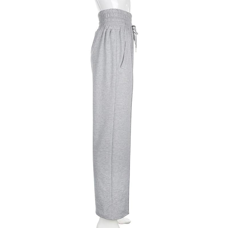 Elastische Sweatpants mit hoher Taille