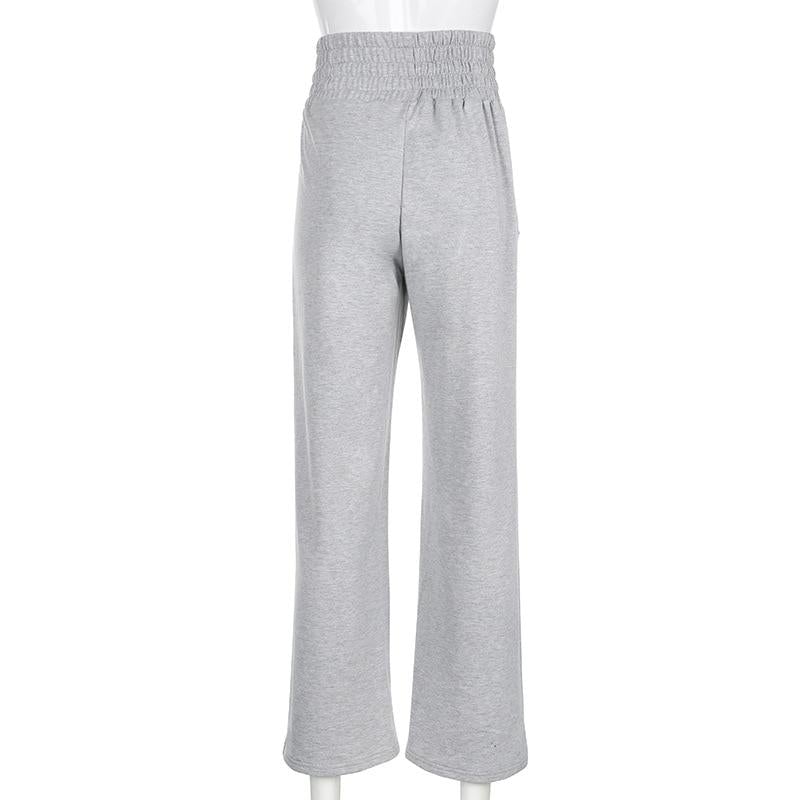 Elastische Sweatpants mit hoher Taille