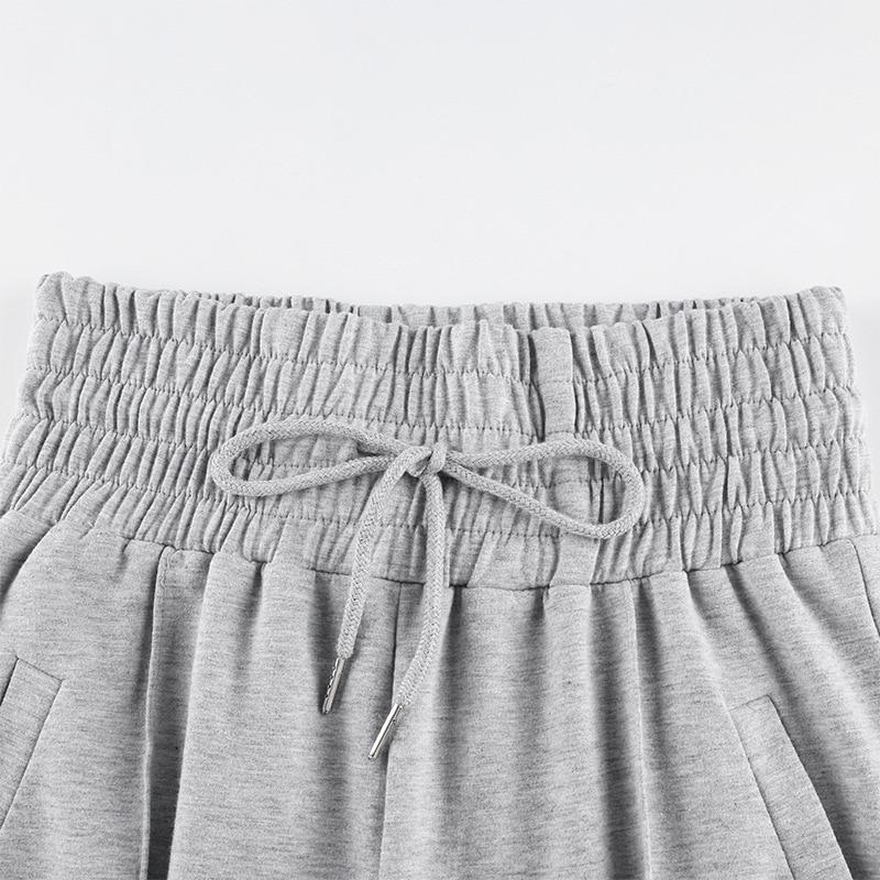 Elastische Sweatpants mit hoher Taille