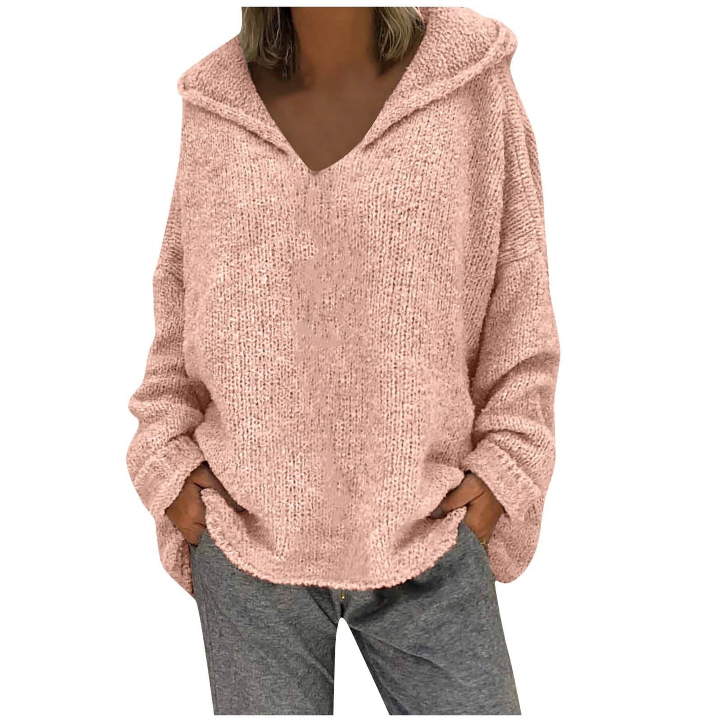 "Valeria" Lässiger Strick-Hoodie