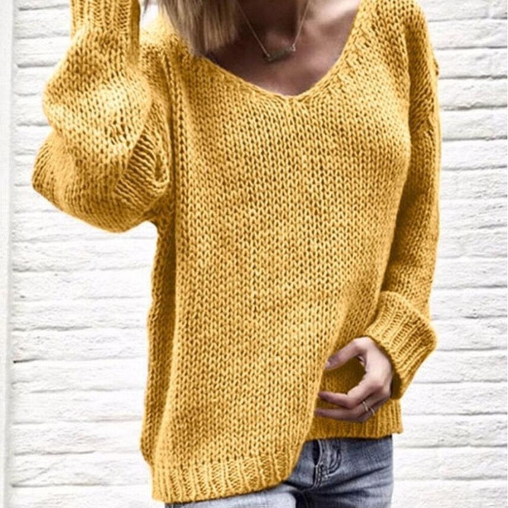 "Wendy" Lässiger Strickpullover