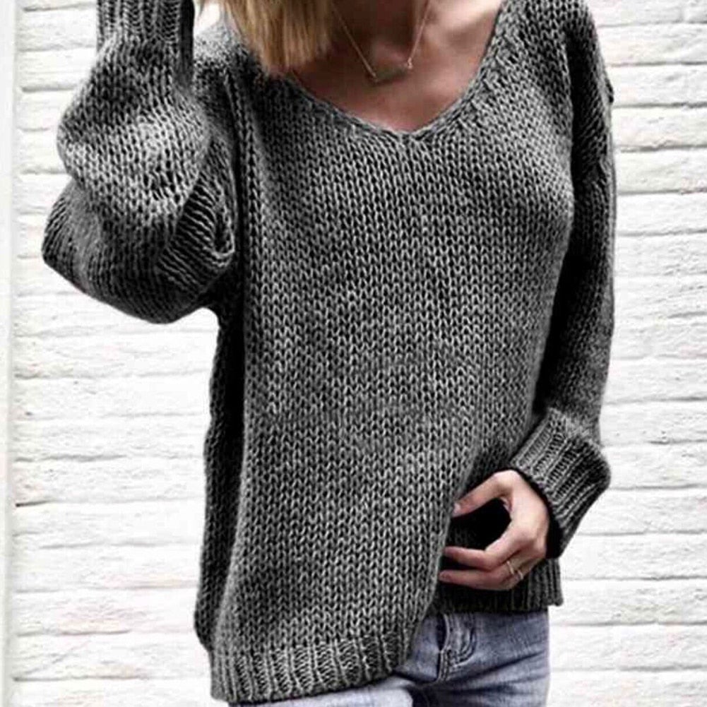 "Wendy" Lässiger Strickpullover