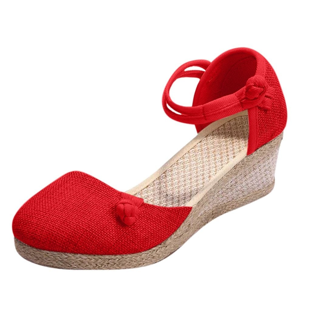 "Dorette" Canvas-Sandalen