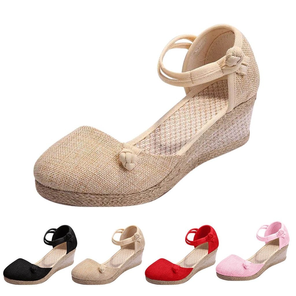 "Dorette" Canvas-Sandalen