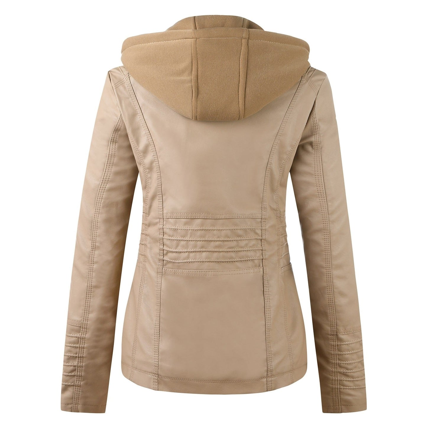 "Stella" Designer-Lederjacke Mit Kapuze