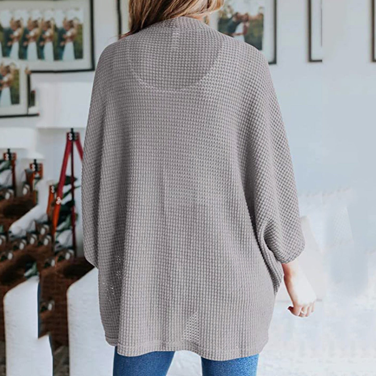 "Paolina" Lässiger Poncho-Cardigan