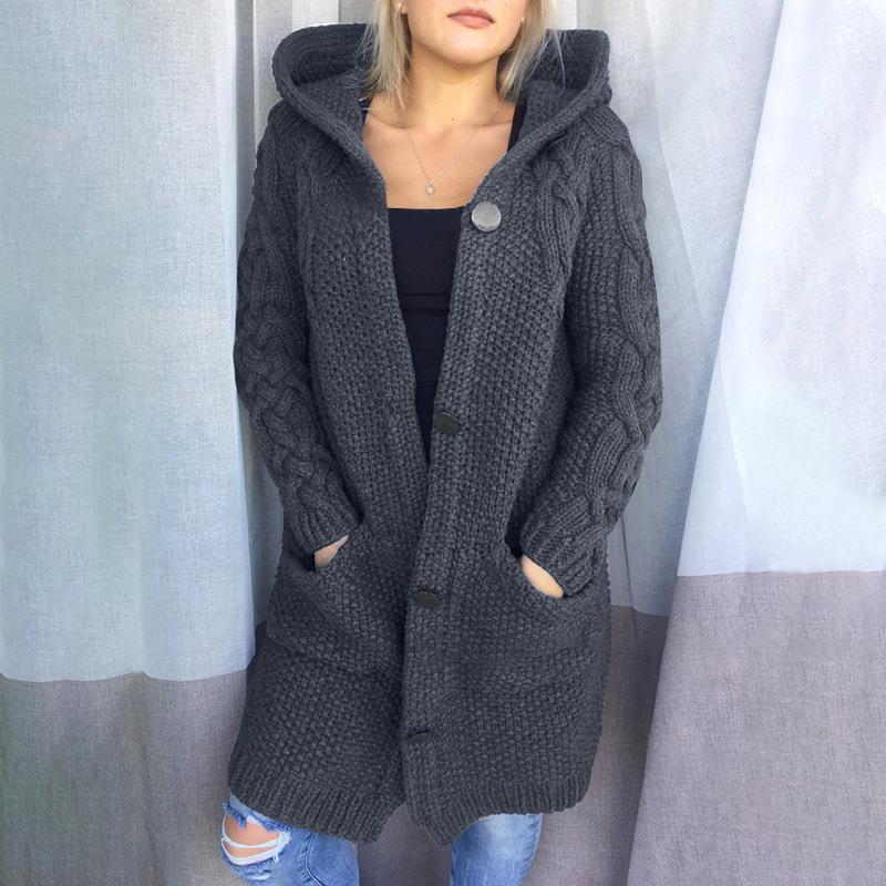 "Anneliese" Strickjacke mit Kapuze